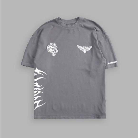 FINISHED WHAT HE STARTED PREMIUM OVERSIZED TEE IN DOVE GRAY - Picture 3 of 8